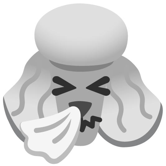 poodle sneezing face