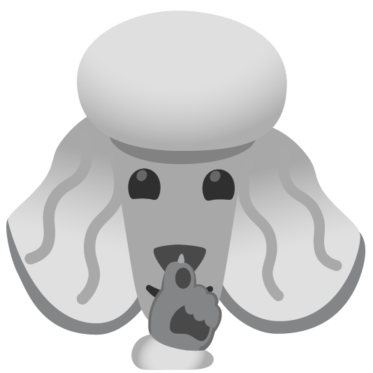 poodle shushing face