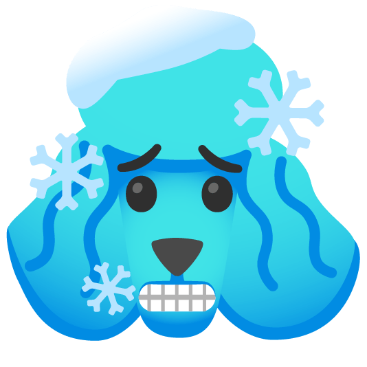 poodle cold face