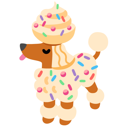poodle cupcake