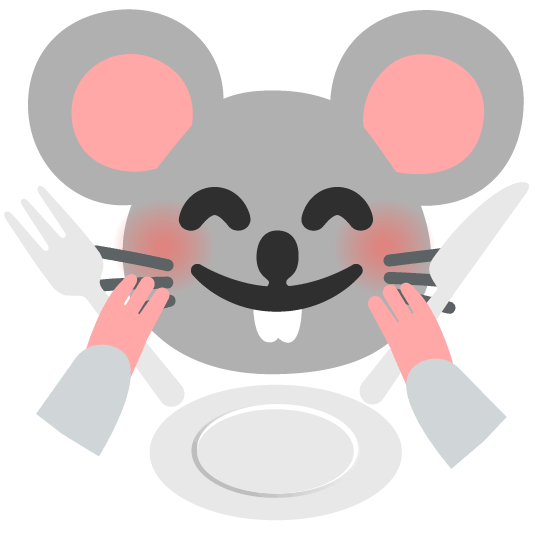 mouse knife fork plate