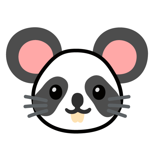 mouse panda face