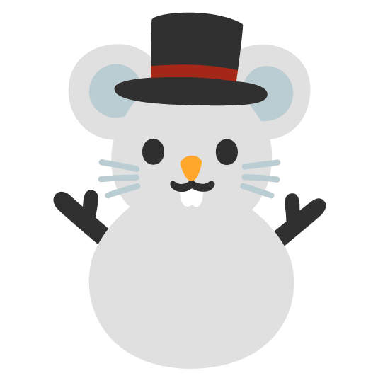 mouse snowman without snow