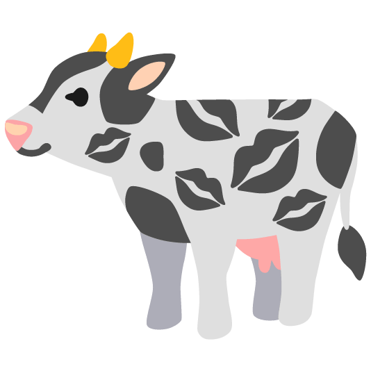 cow kiss