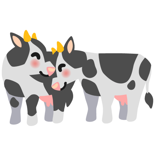 cow revolving hearts