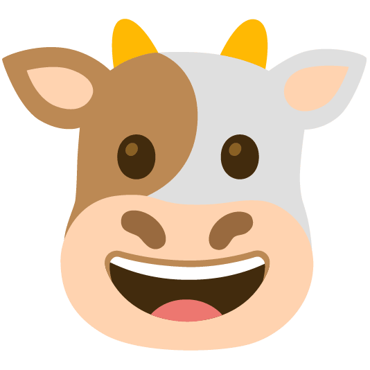 cow grinning