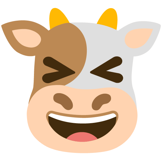 cow laughing