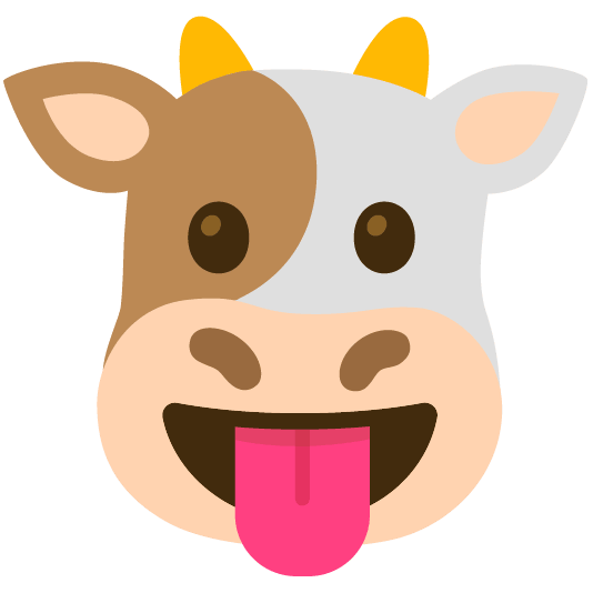 cow stuck out tongue