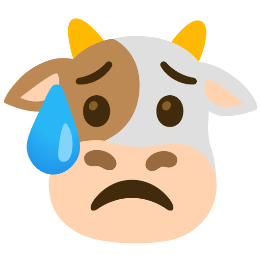 cow disappointed relieved