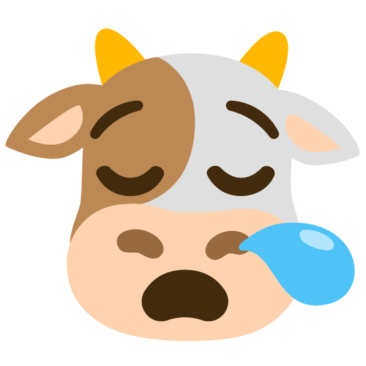 cow sleepy