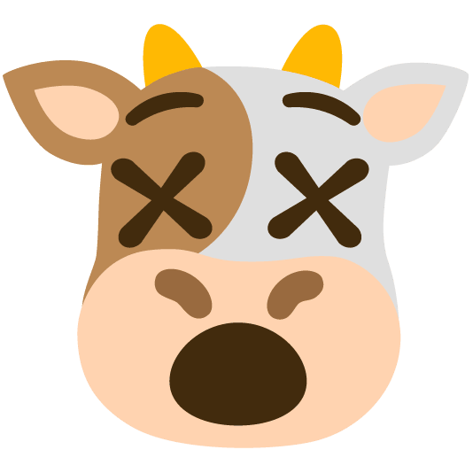 cow dizzy face