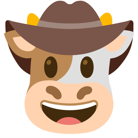 cow face with cowboy hat