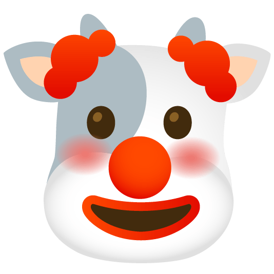 cow clown face