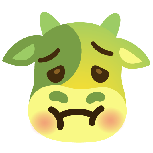 cow nauseated face