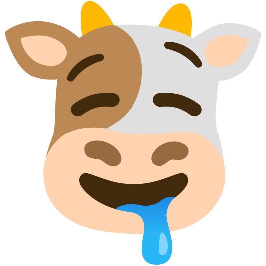 cow drooling face