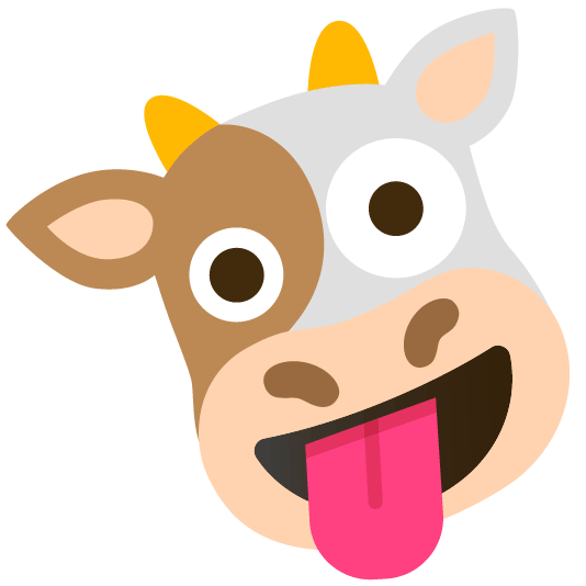 cow zany face