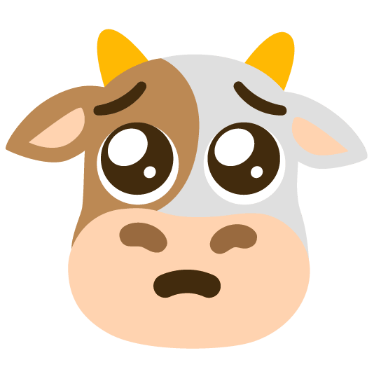 cow pleading face