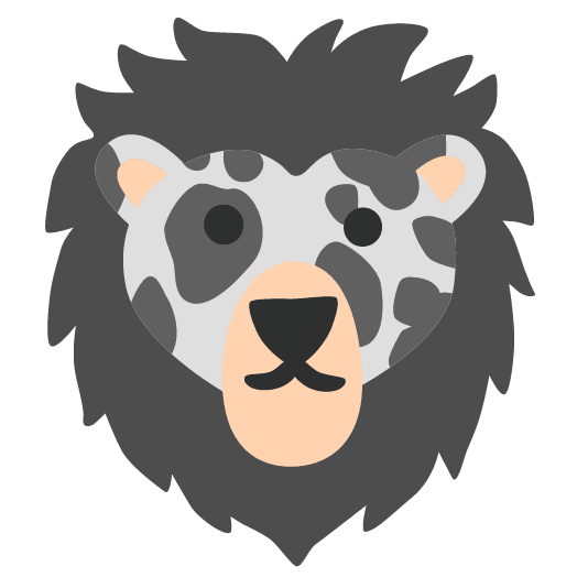 cow lion face