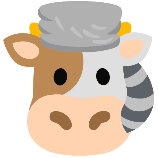 cow raccoon
