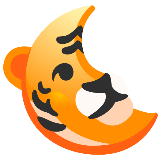 tiger last quarter moon with face