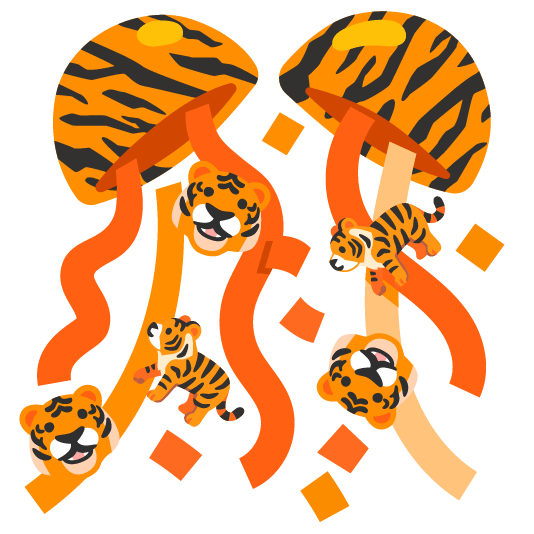 tiger confetti ball