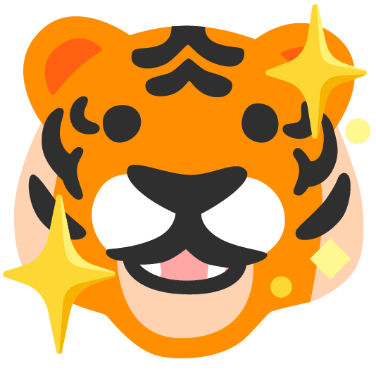 tiger sparkling heart