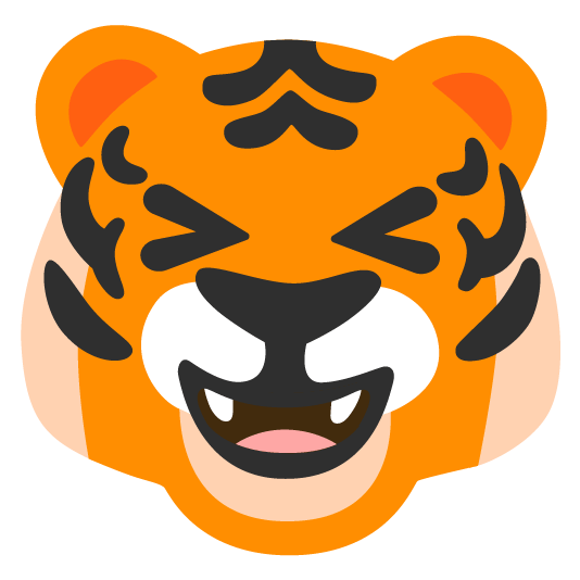 tiger laughing