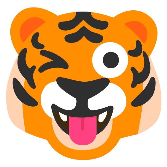 tiger stuck out tongue winking eye