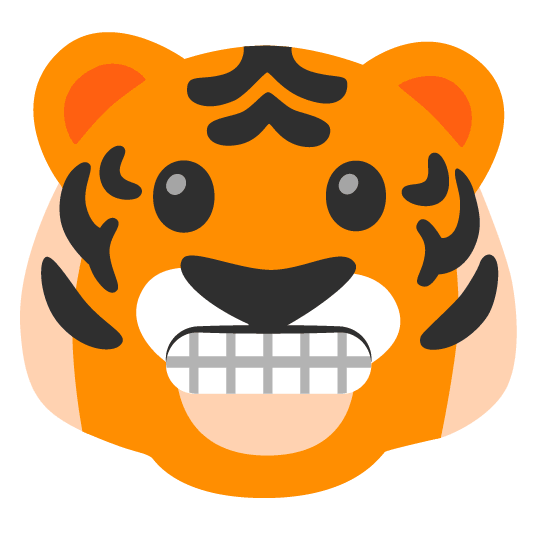tiger grimacing