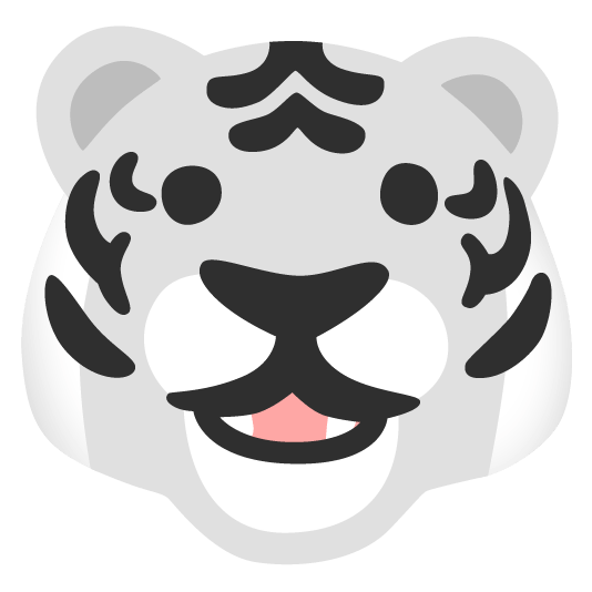 tiger white heart