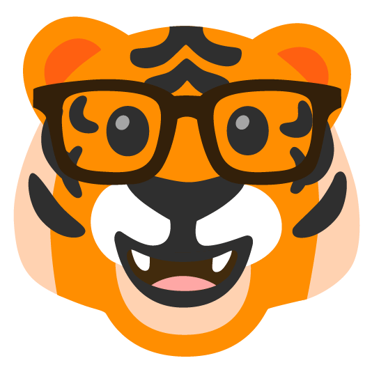 tiger nerd face