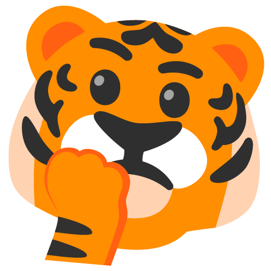tiger thinking face