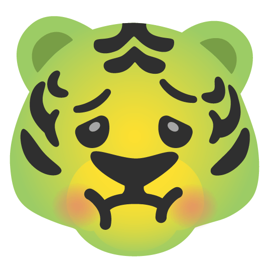 tiger nauseated face