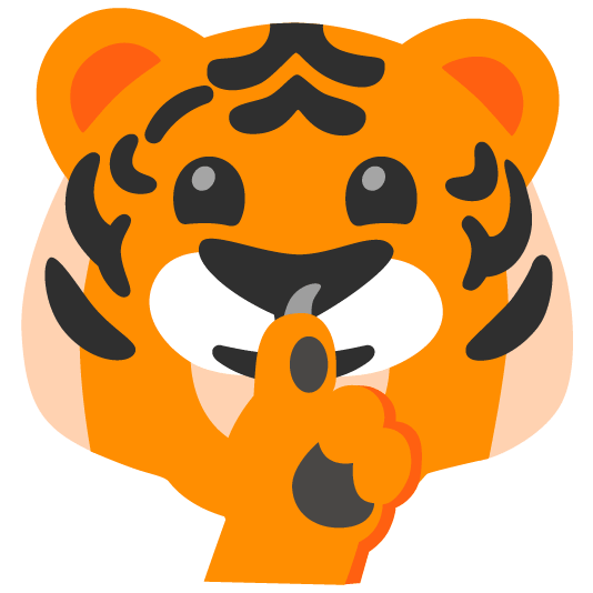 tiger shushing face
