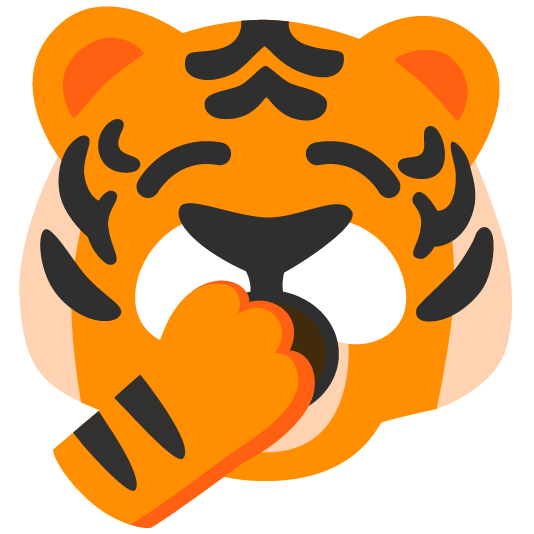 tiger yawning face