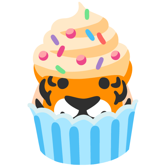 tiger cupcake