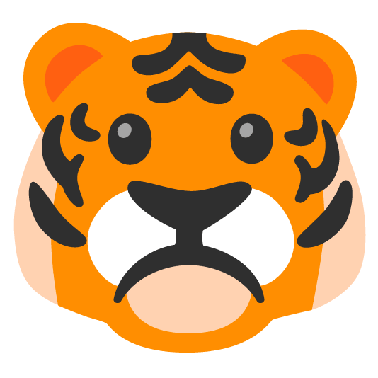 tiger white frowning face