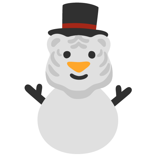 tiger snowman without snow