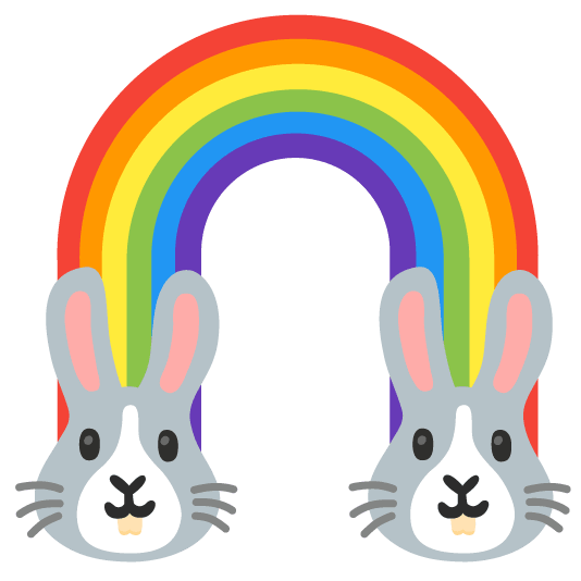rabbit rainbow