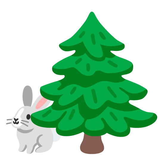 rabbit evergreen tree