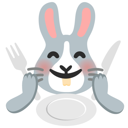 rabbit knife fork plate