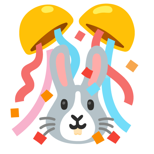 rabbit confetti ball