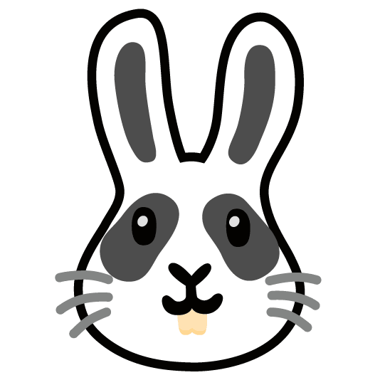 rabbit panda face