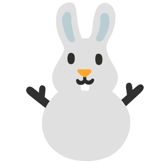 rabbit snowman without snow