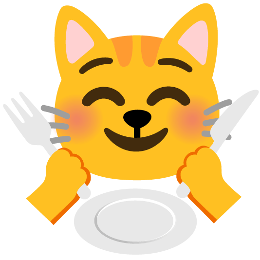 cat knife fork plate