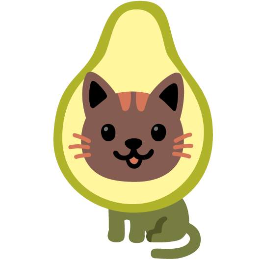 cat avocado