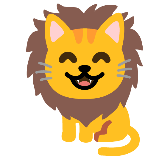 cat lion face