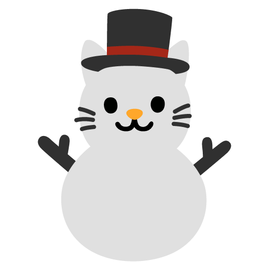 cat snowman without snow