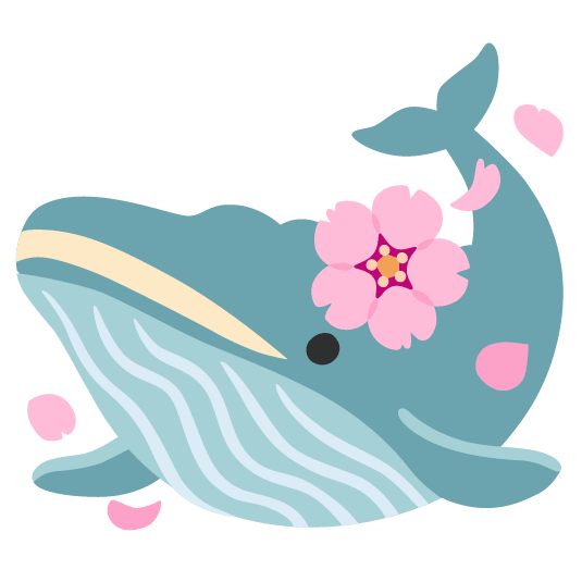 whale cherry blossom