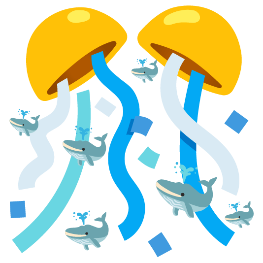 whale confetti ball